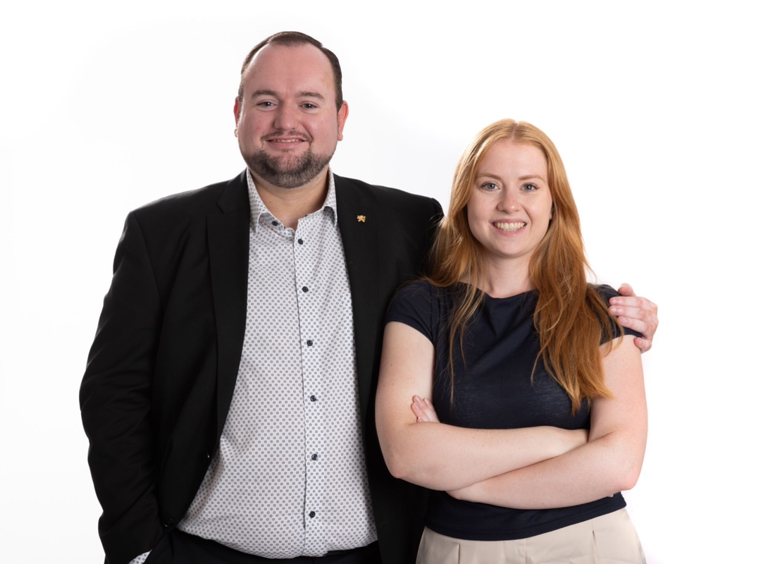 Voorzitter Michiel Pletinckx en ondervoorzitter Sarah De Mulder